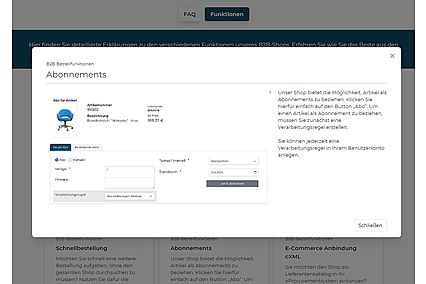 Funktionsbeschreibung mit Text und Bild (auch mit Video möglich)