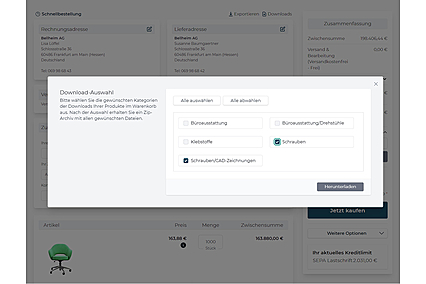 Premium Download im Warenkorb