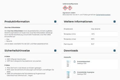 Darstellung von Gefahrenstoffen