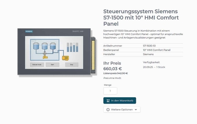avanta demoshop: display of customer-specific prices