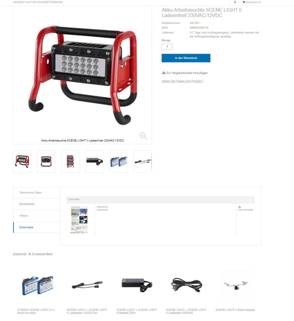 The cross-selling functions of avanta in the ELSPRO webshop