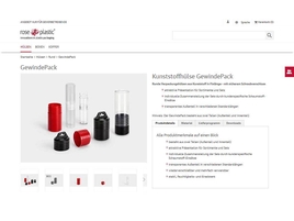 Ansprechendes Design: Artikeldetailseite rose plastic Webshop